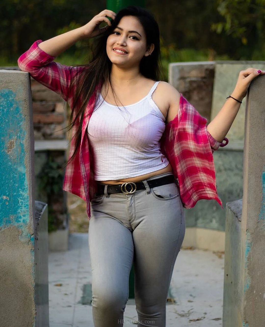 Latest South Indian Actress spicy photo shoot in white dress