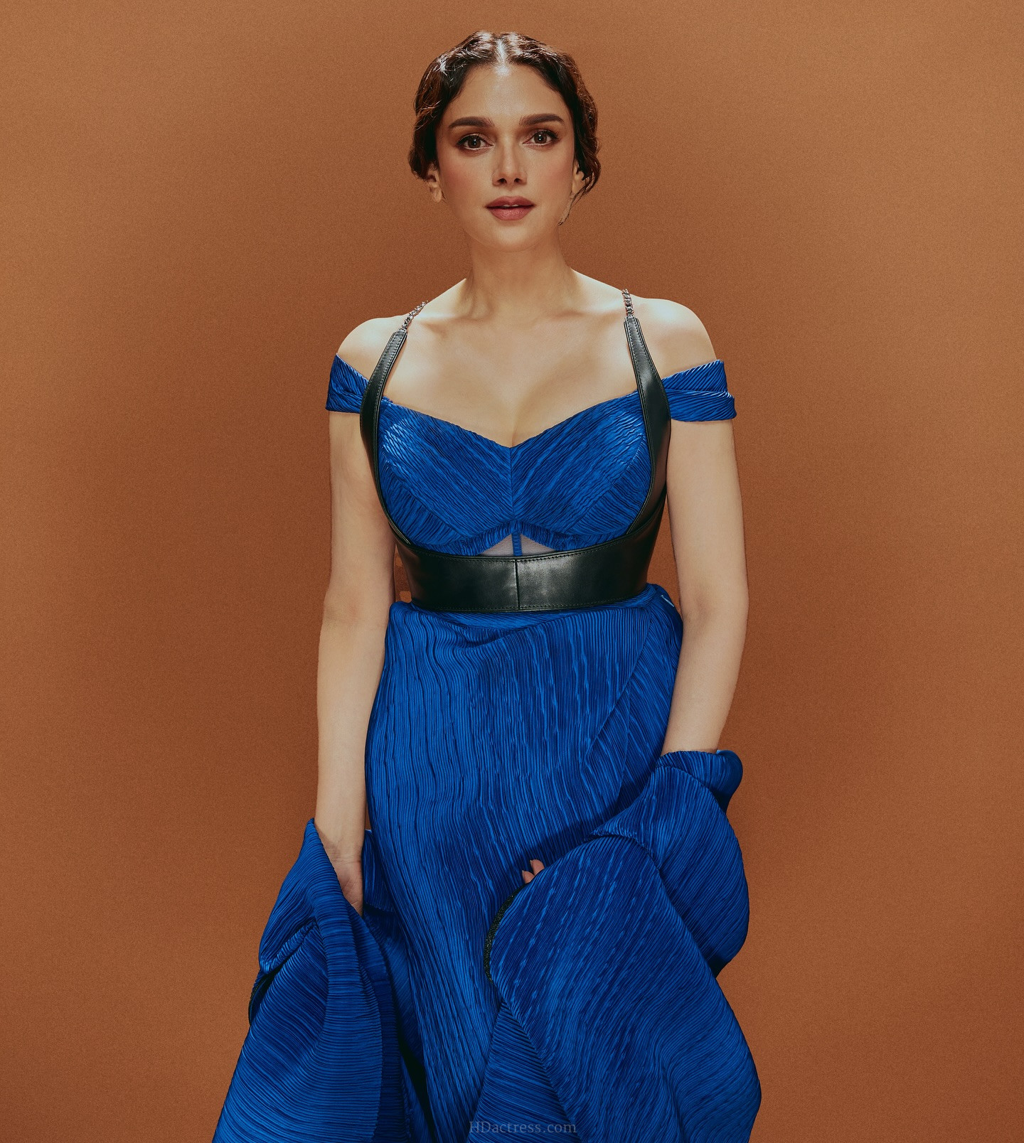 Hyderabad Girl Aditi Rao Hydari Wearing Blue Designer Gown | HDactress.com - Image 1