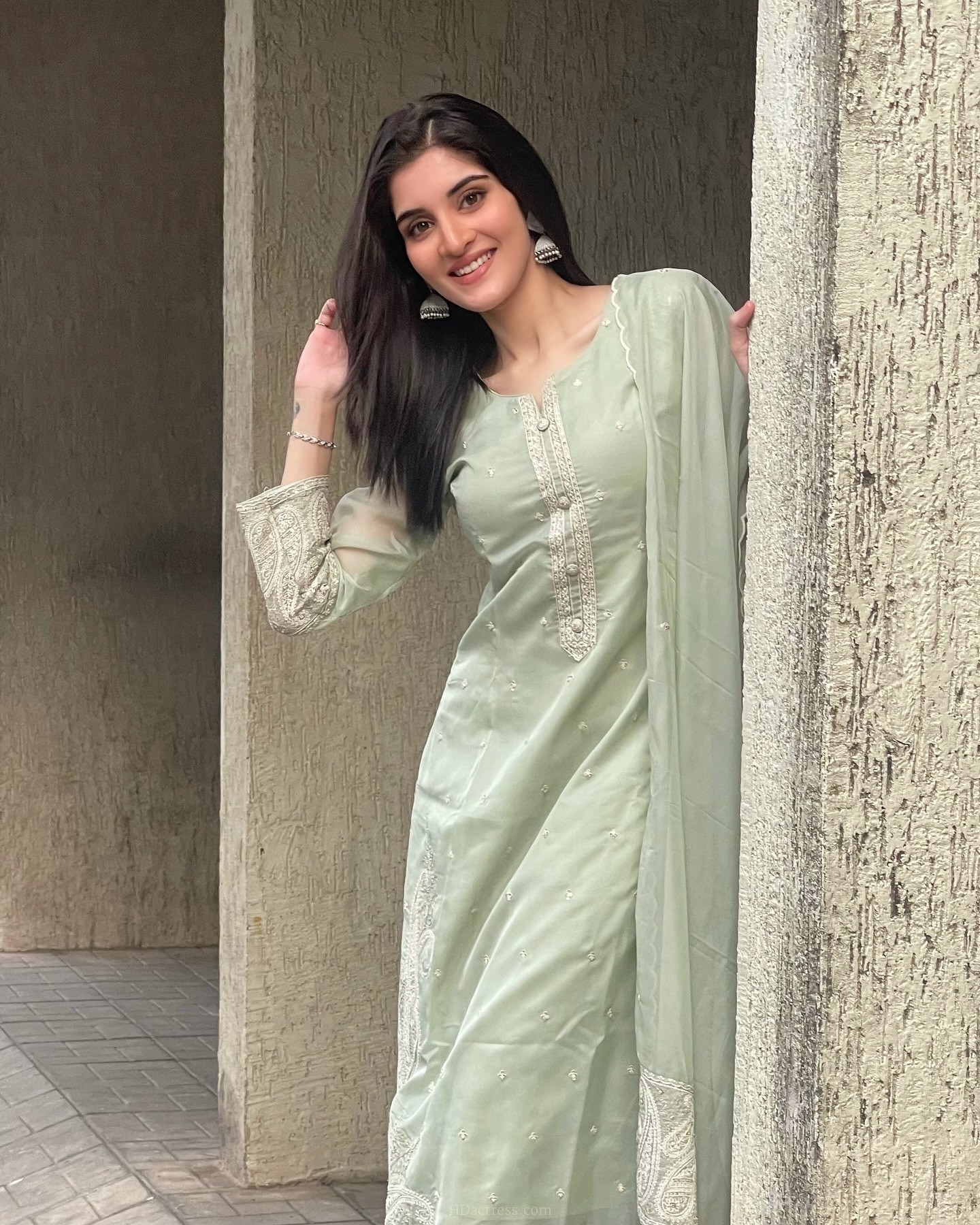Indian Actress Navika Kotia Wearing Blue Designer Gown | HDactress.com