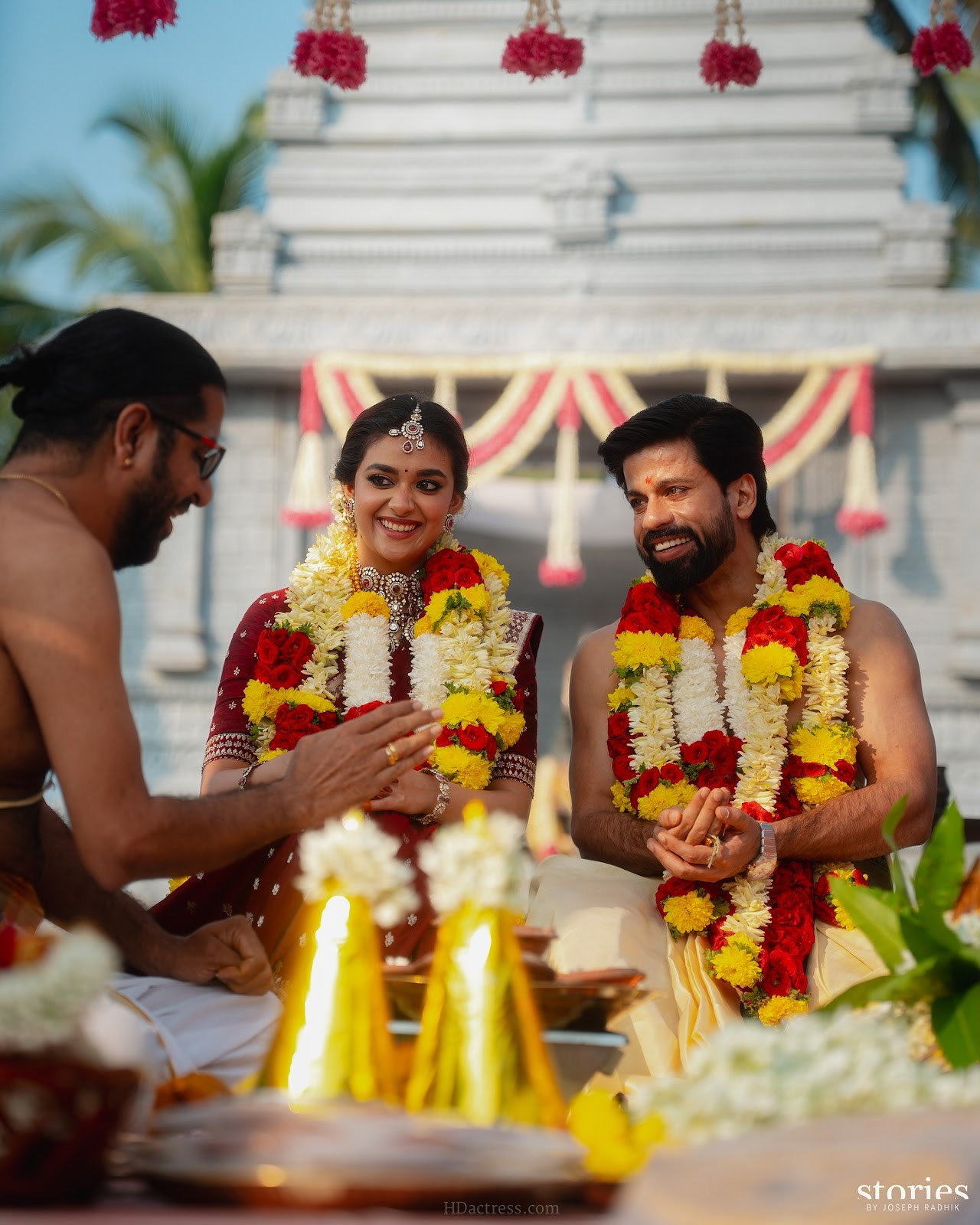 Actress Keerthy Suresh Real Life Wedding With Antony Thattil UHD Image Gallery