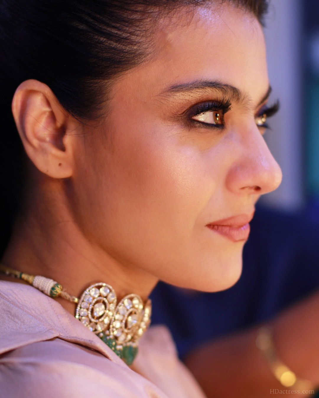 India Women Kajol Devgan Images in Long Pink Gown | HDactress.com