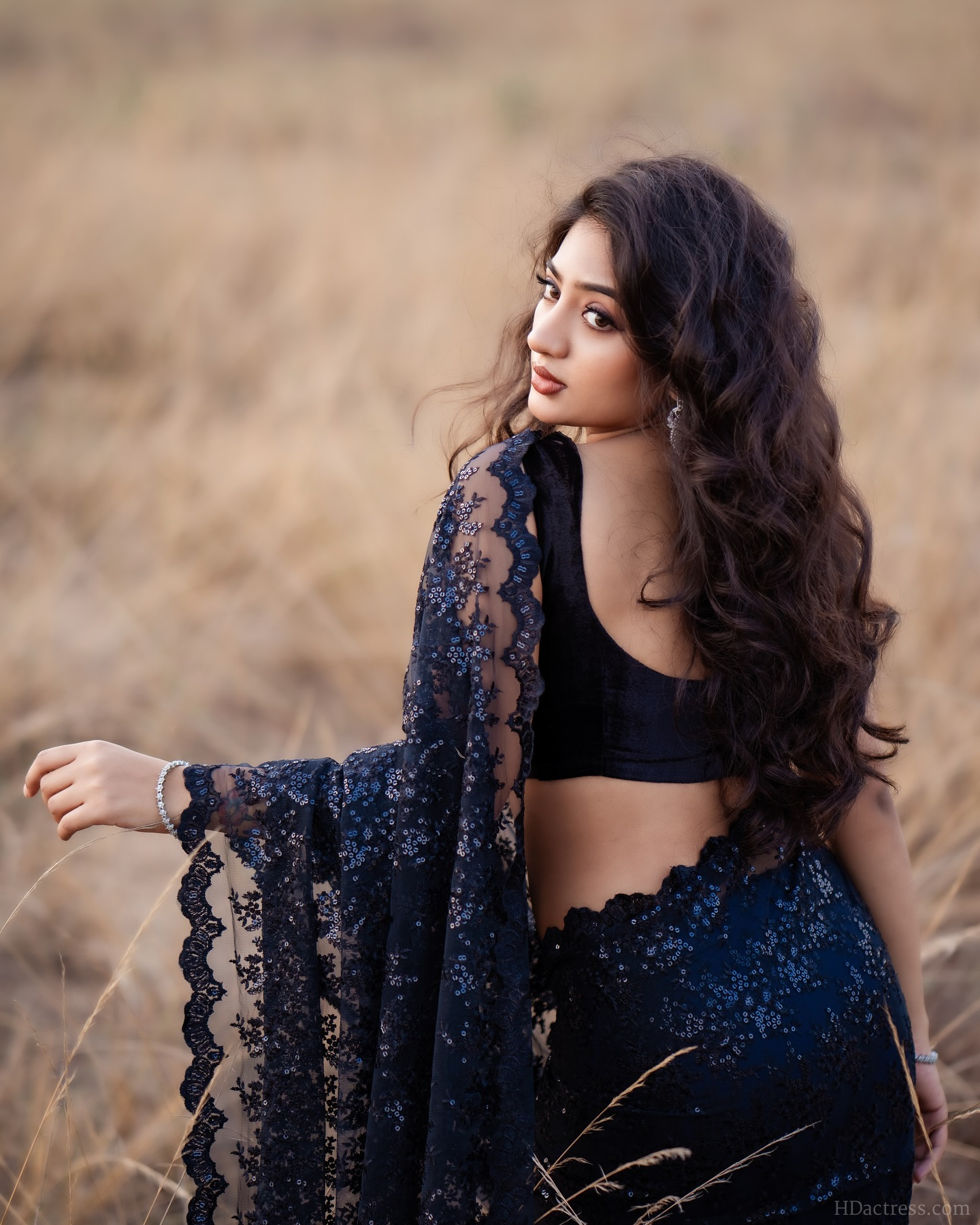 HIMABINDHU ACTRESS IN BLACK COLOR DECORATED SAREE – PHOTOSHOOT IMAGES GALLERY | HDactress.com