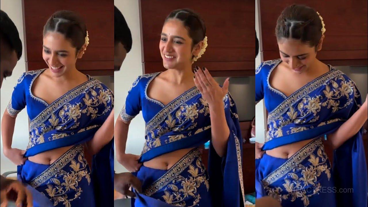 Priya Prakash Varrier Flaunts Her Navel in Sensual Saree Look - Image 1