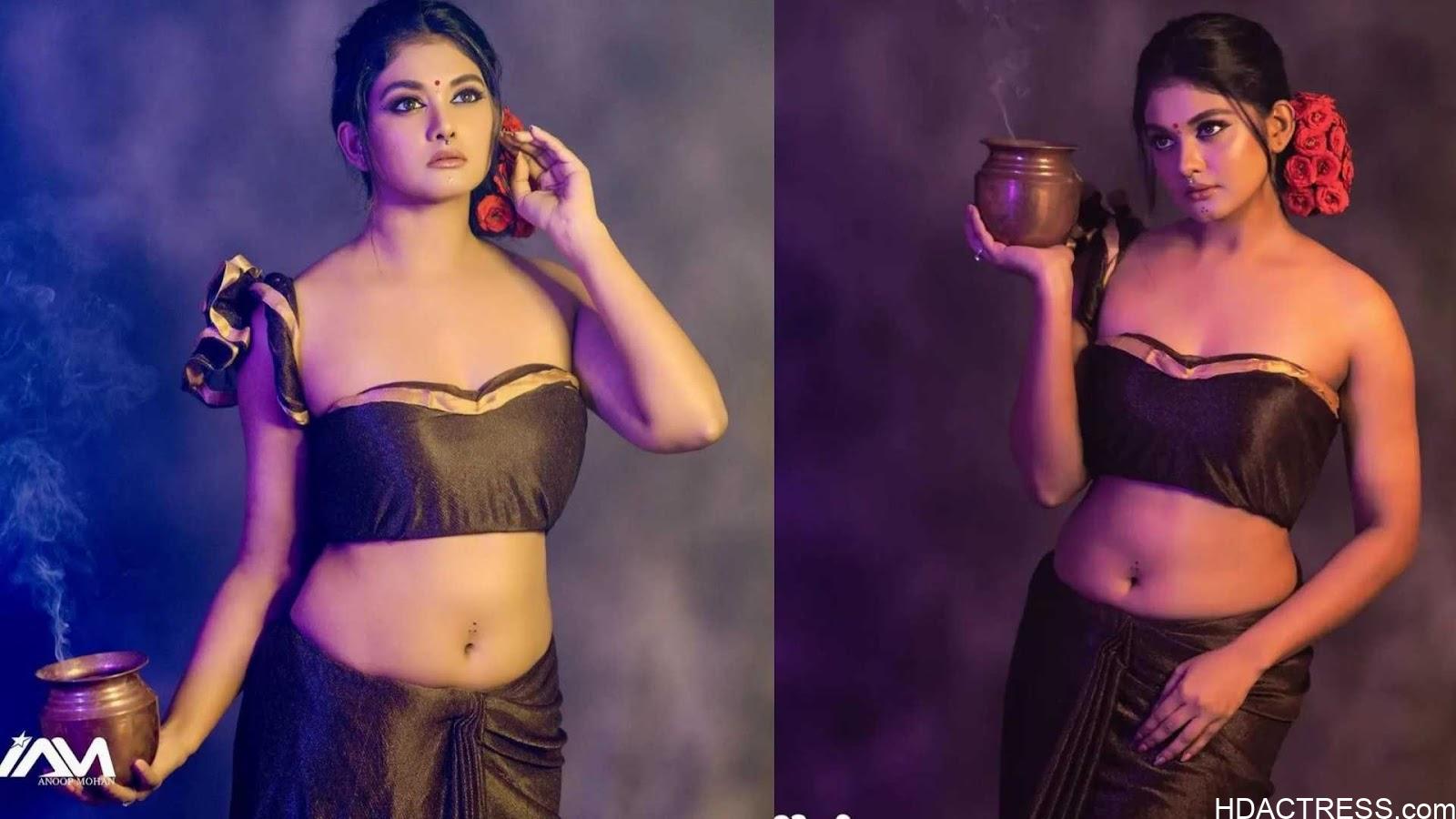 Vindhuja Vikraman’s Hot Saree Look: Spicy Navel Exposure Breaking the Internet - Image 1
