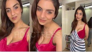 Anveshi Jain Goes Viral: Hot Live Fitness Show in Traditional Saree