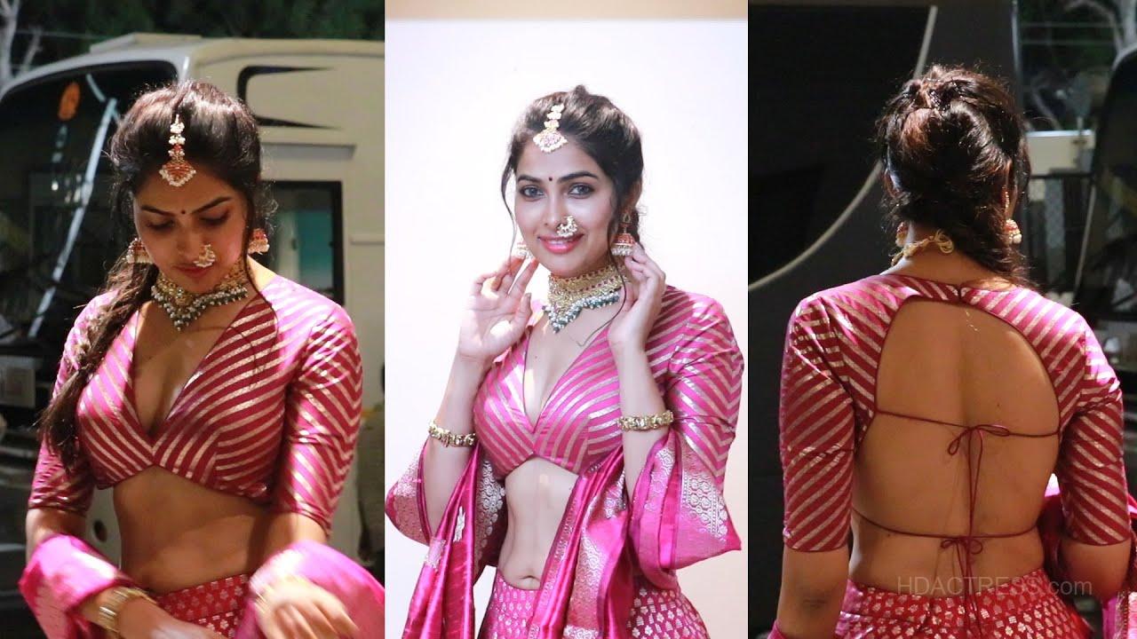 Divi Vadthya Flaunts Cleavage in a Hot Backless Blouse - Image 1