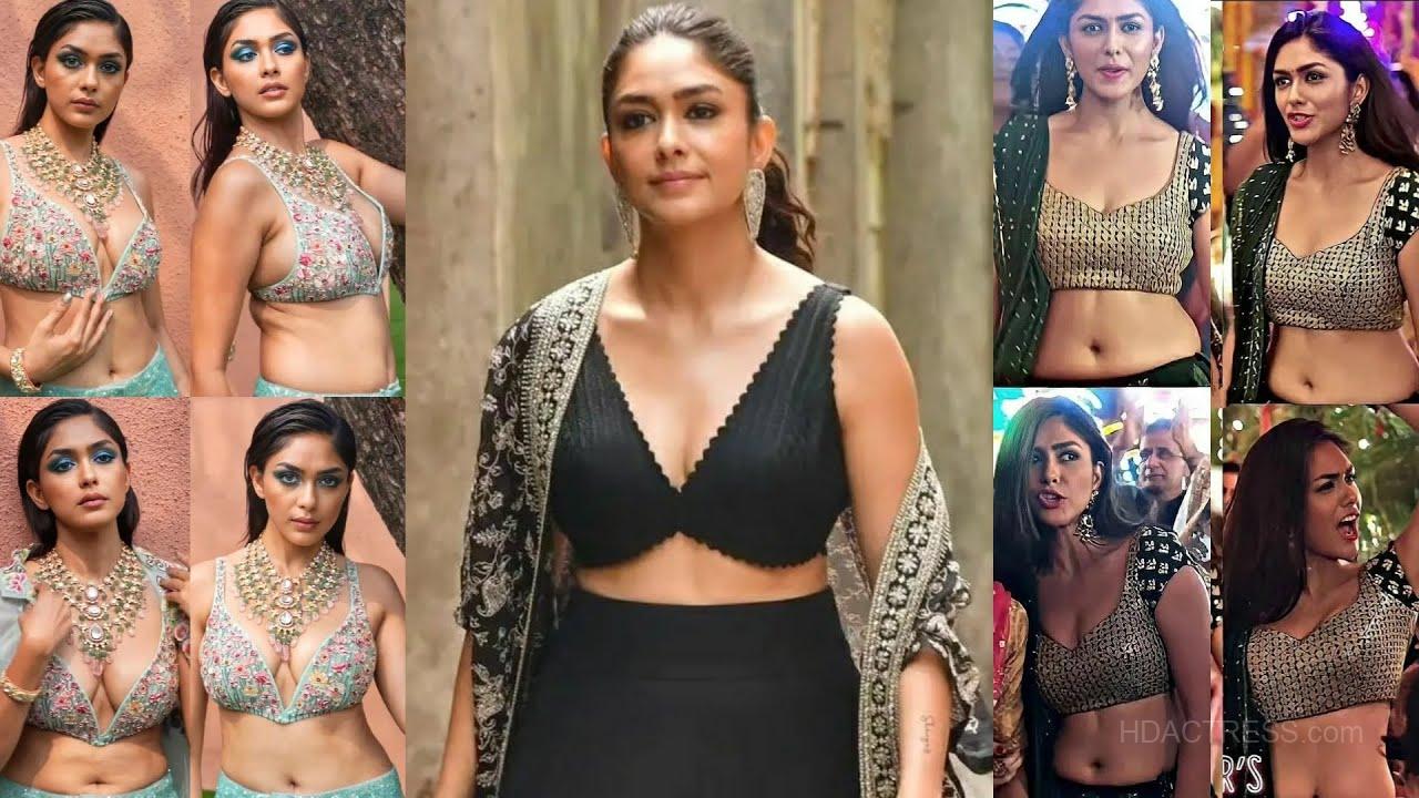 Mrunal Thakur Flaunt Her Sexy Navel in These Trendy Outfits