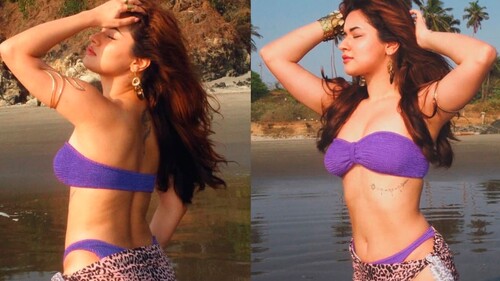 Avneet Kaur’s Purple Bikini Beach Photos Go Viral - Image 1