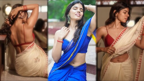 Gayathri Ramanaa deep navel hole