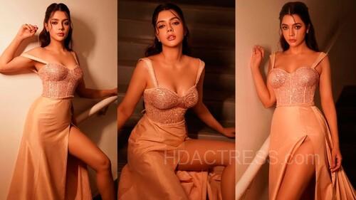 Ruhi Singh in Corset Gown with Thigh High Slit Photos