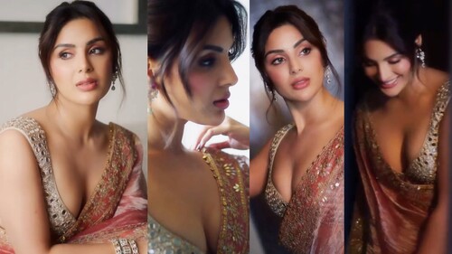 Samyuktha Menon Saree Look Goes Viral – Deep Neck Sleeveless Blouse Front & Back Photos - Image 1