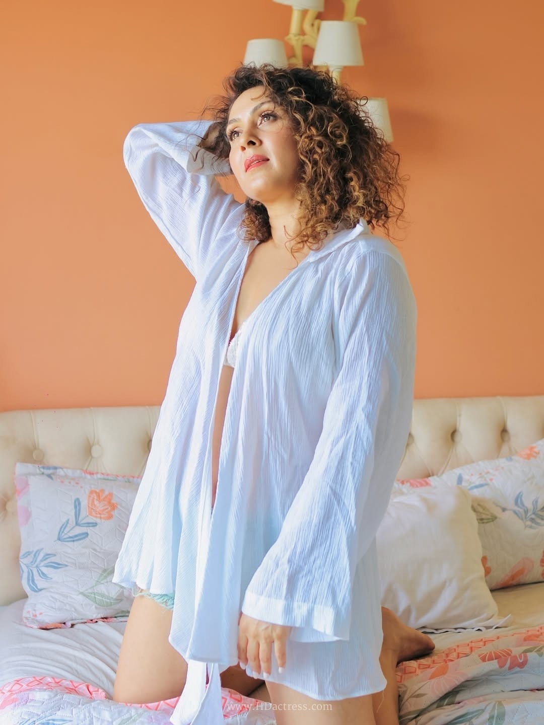 Manjari Fadnis Morning Vibe Photos In white shrug and denim shorts.. - Image 3 Manjari Fadnis Morning Vibe Photos In white shrug and denim shorts.. - Image 3