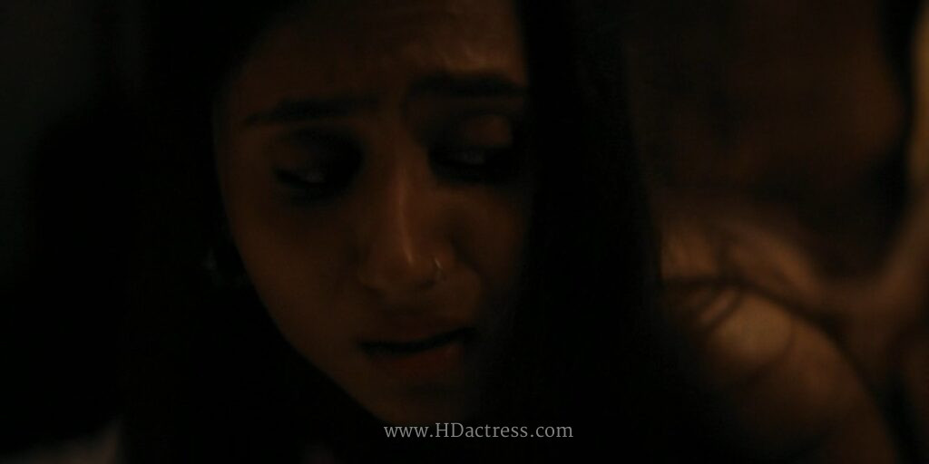 Actress Tanaya Khan Jha dynamic character portrait, Tanaya Khan Jha Bombay My Beloved, bold scene, intense crime thriller drama