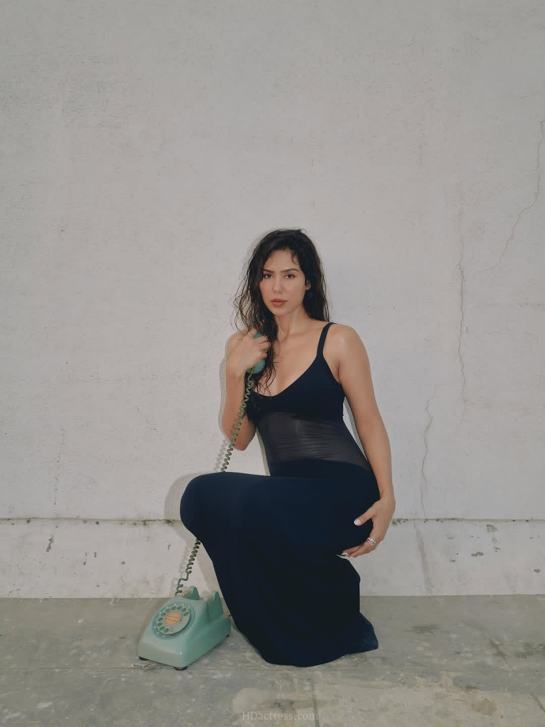 Sonam Bajwa styling a sheer mesh waist panel dress, bold Sonam Bajwa sheer cutout outfit photos, elegant Sonam Bajwa viral mesh fashion look, close up details of Sonam Bajwa sheer waist panel detailing
