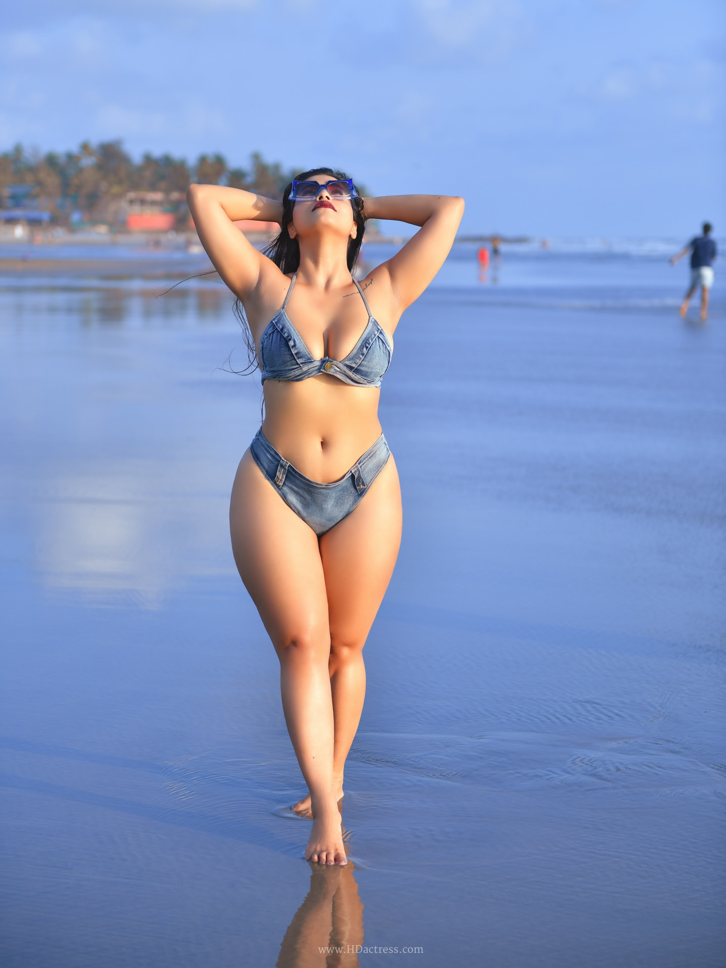 Pratika Sood in blue denim style bikini Pratika Sood in blue denim style bikini