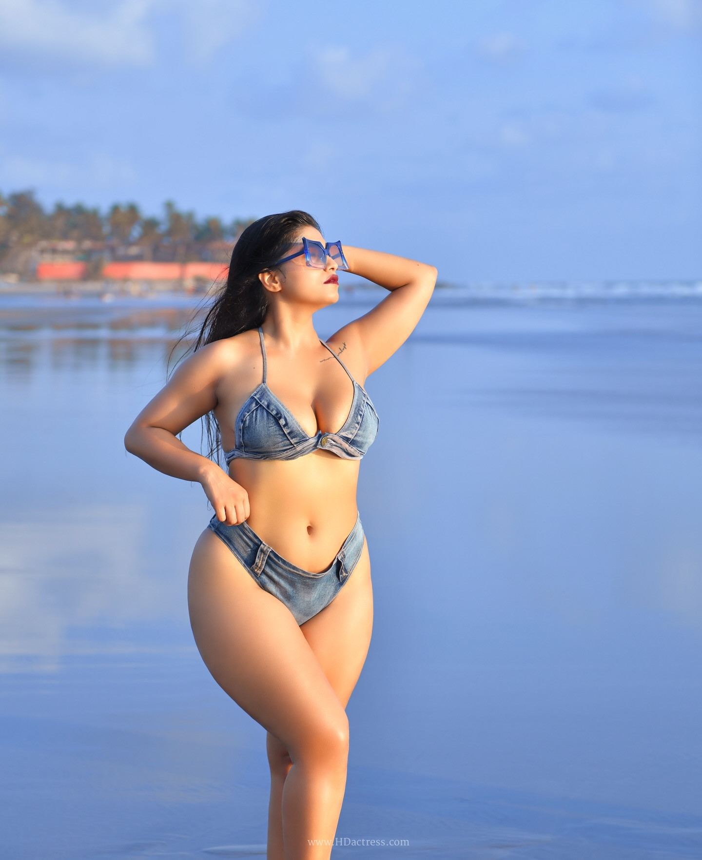 Pratika Sood in blue denim style bikini Pratika Sood in blue denim style bikini