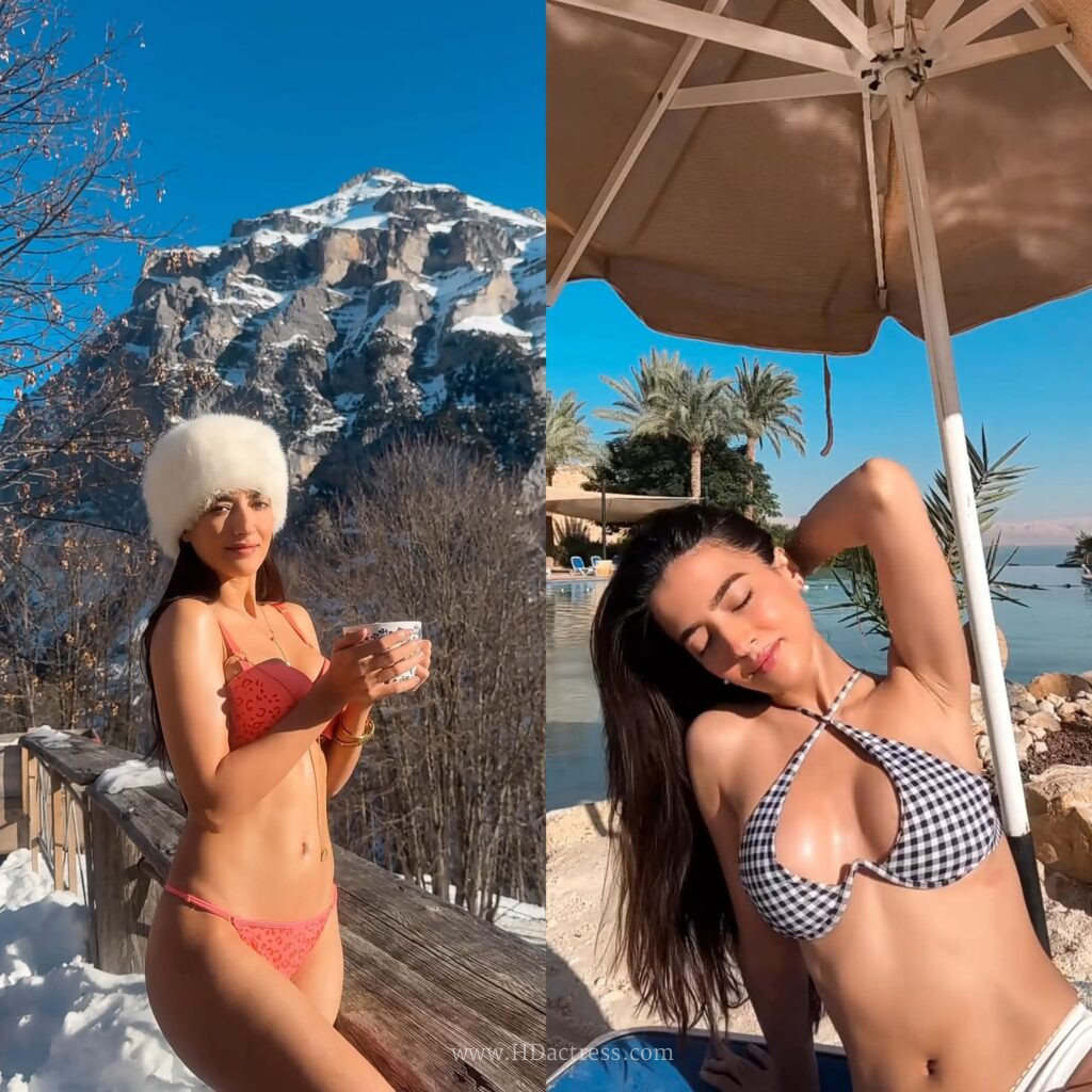 Close Up Shot Of Gorgeous Instagram Model Soundous Moufakir In A Chic Bikini