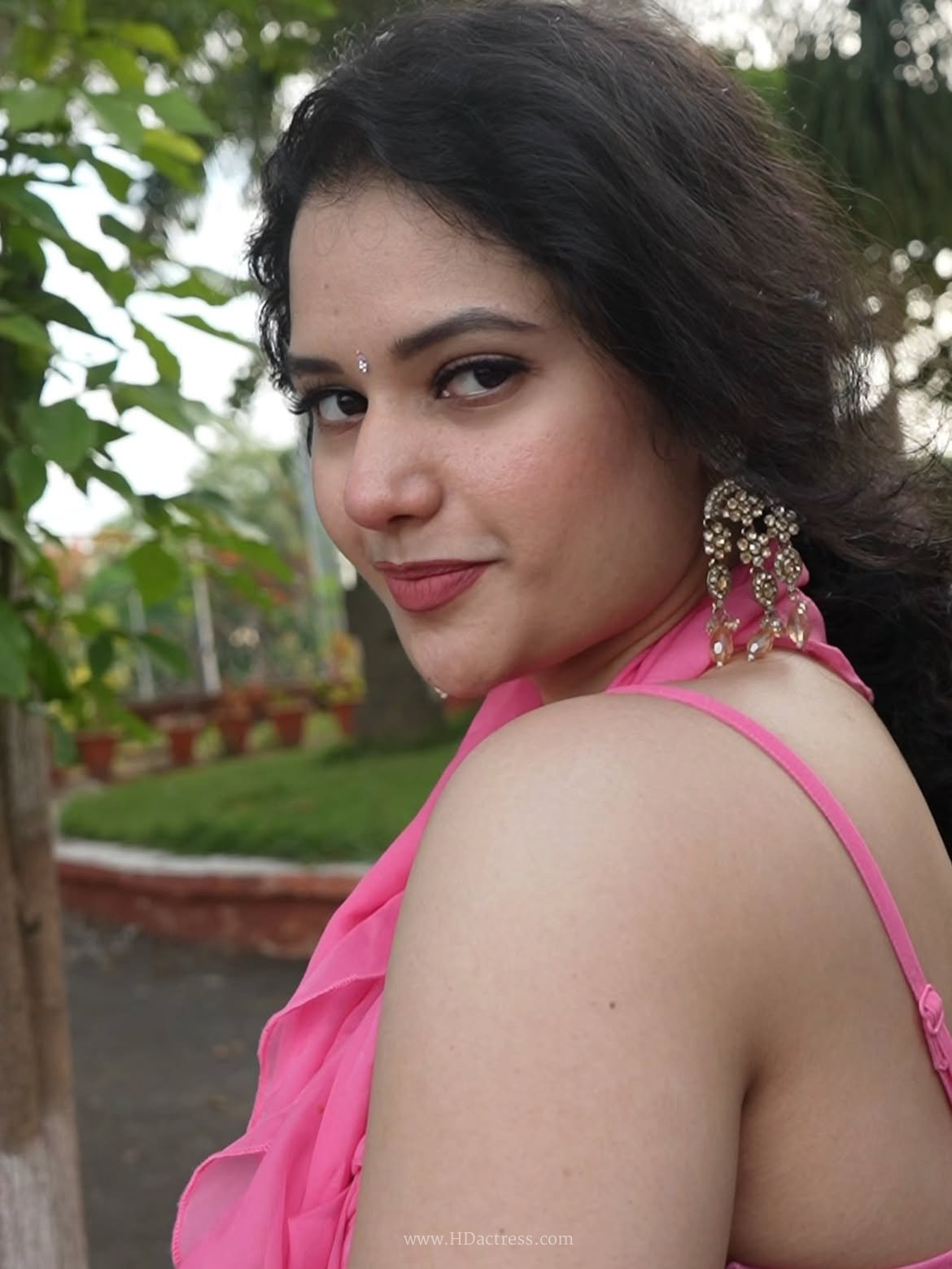 Ramya Mokksha Looks Effortlessly Glamorous in Latest Sleeveless Spaghetti Top Photoshoot