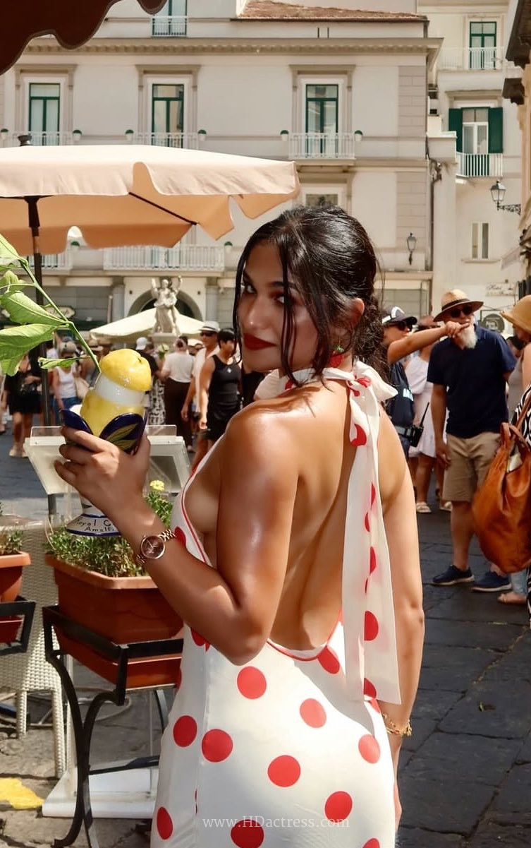 kashish kapoor side bust show, backless dress, side bust style, splitsvilla star, bigg boss 18 fame, kashish kapoor viral photos, bold fashion trends, celebrity street style, glamorous evening gown, kashish kapoor outfit details