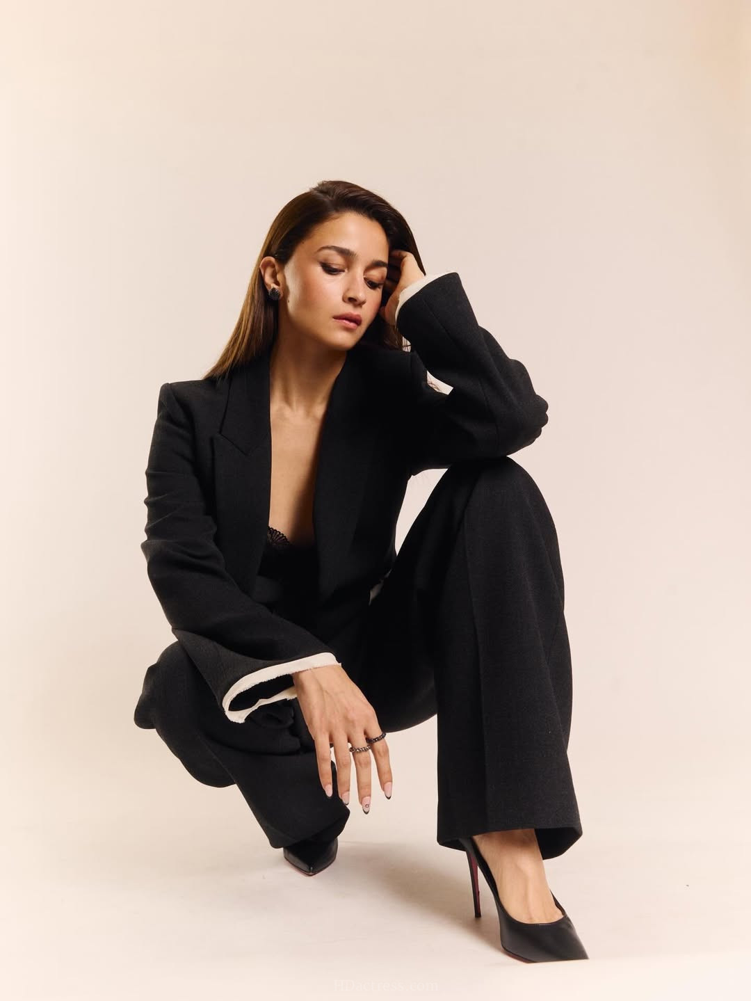 Alia Bhatt Black Blazer and Sheer Lace Outfit Is Going Viral