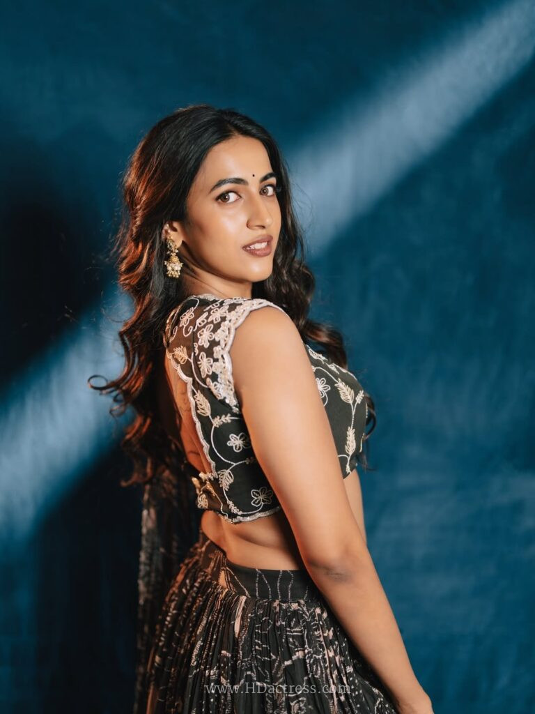 Niharika Konidela hot saree look, black silk embroidered blouse, celebrity fashion trends, viral Tollywood photoshoot, bold traditional look, beautiful South Indian actress, glamorous ethnic outfit