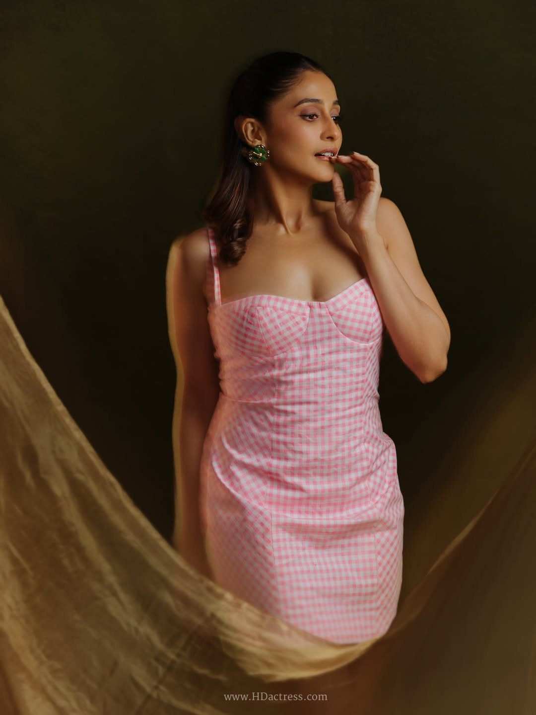 Check out the viral photos of Regina Cassandra turning heads in a stunning deep neck midi corset dress. See her full look, style details, and measurements here.