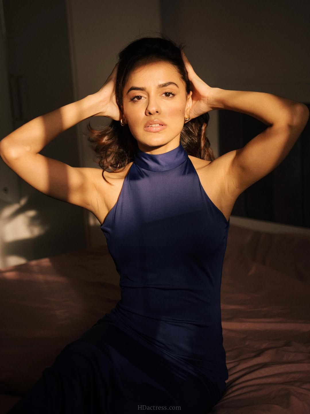 Akriti Sahota Latest Navy Blue Dress Stills