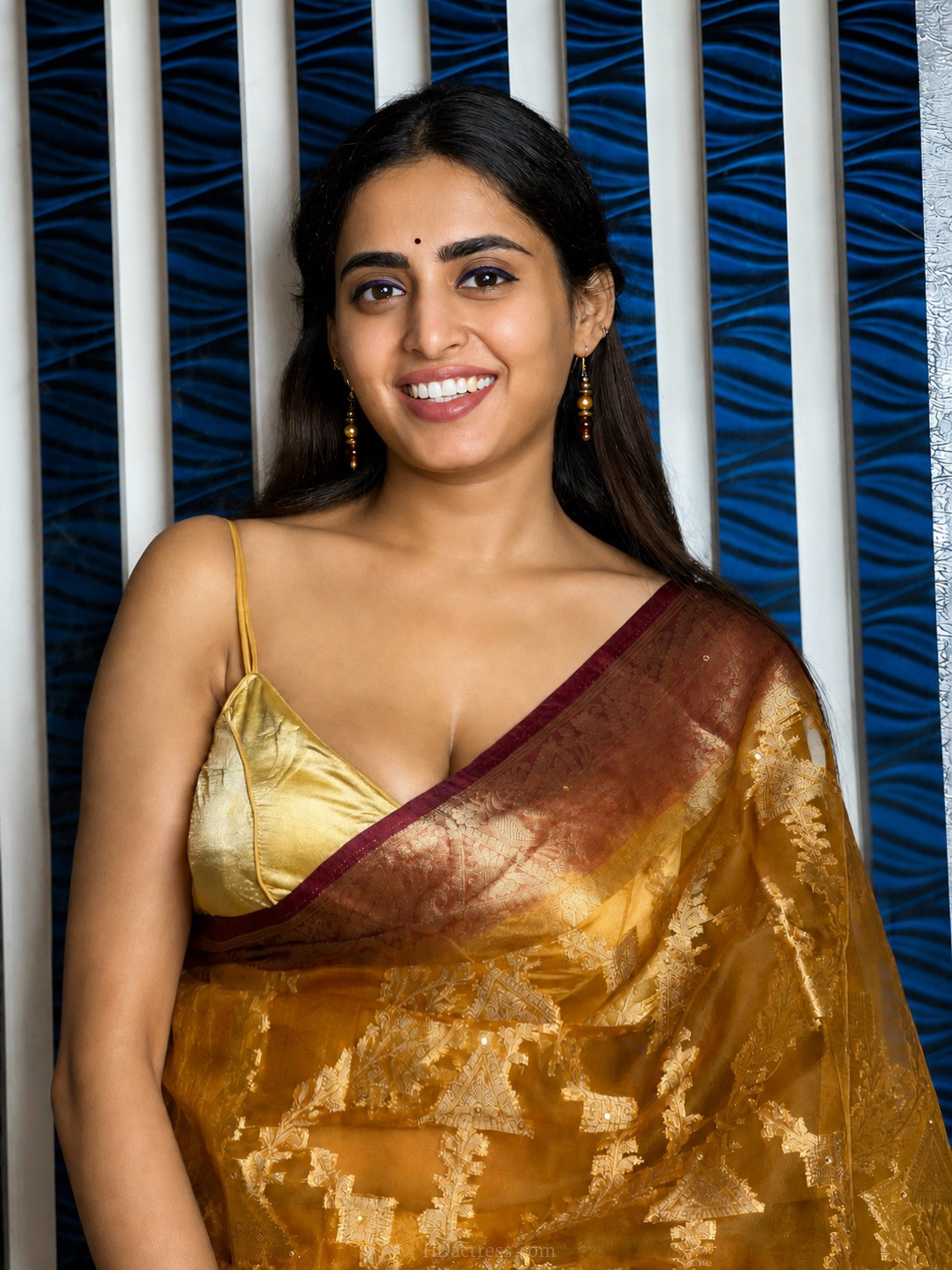 Kashish J Chopra Latest Mustard Gold Saree Pics - Image 4 Kashish J Chopra Latest Mustard Gold Saree Pics - Image 4