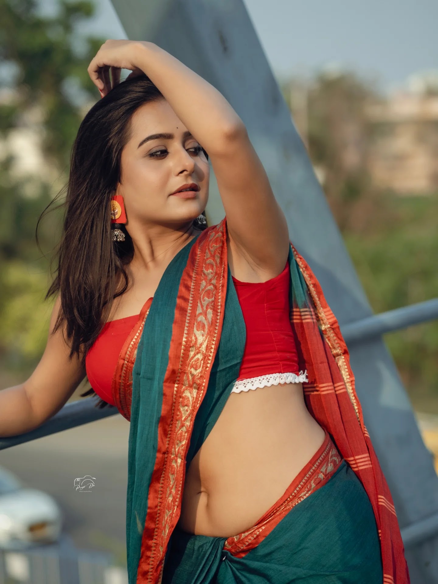 Priyanka Banerjee Latest Handloom Saree Stills