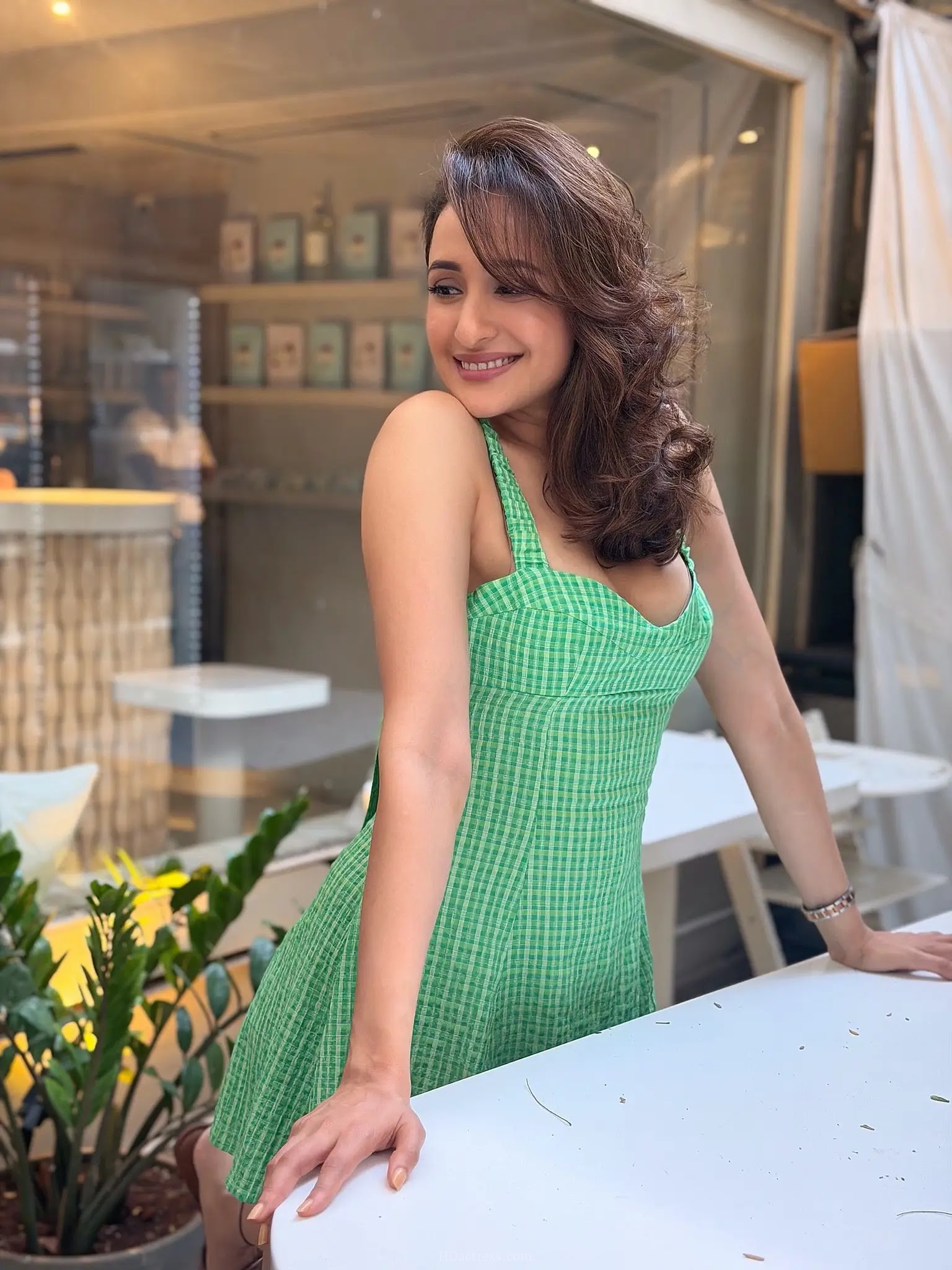 Telugu Beautiful Actress Pragya Jaiswal Stills in Green Skirt - Image 3 Telugu Beautiful Actress Pragya Jaiswal Stills in Green Skirt - Image 3