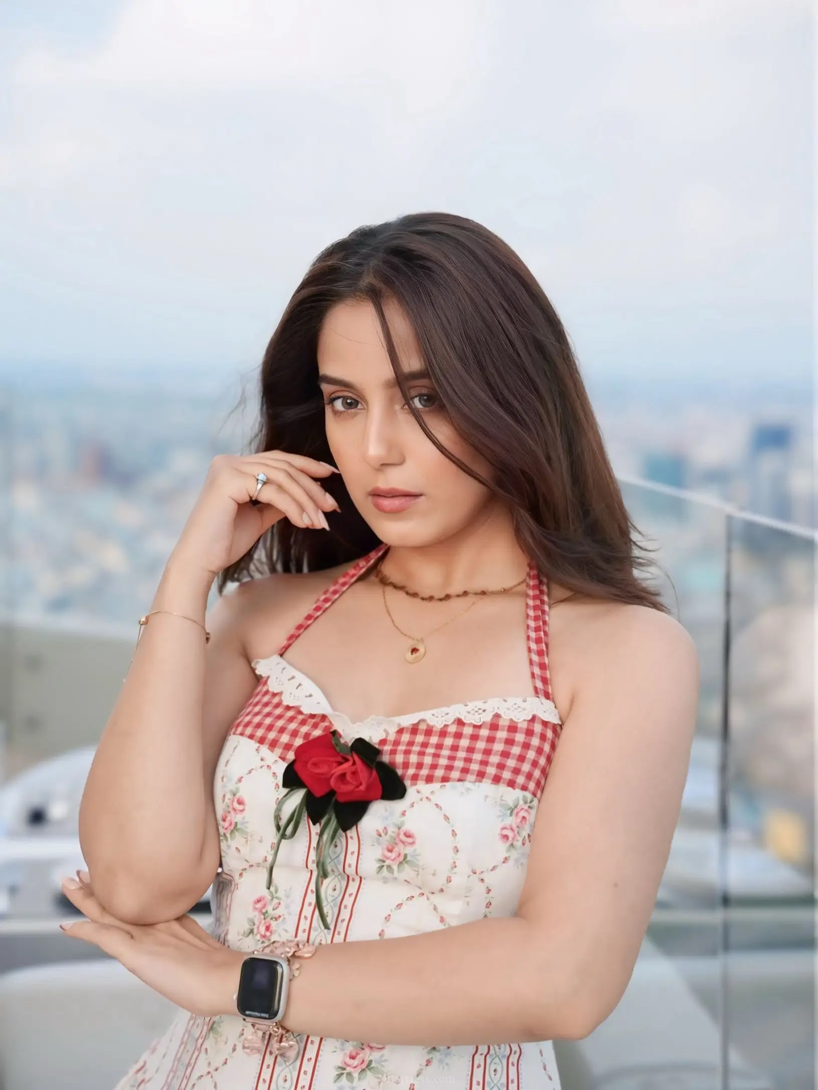 Beautiful Hindi TV Actress Srishty Rode Stills in White Gown
