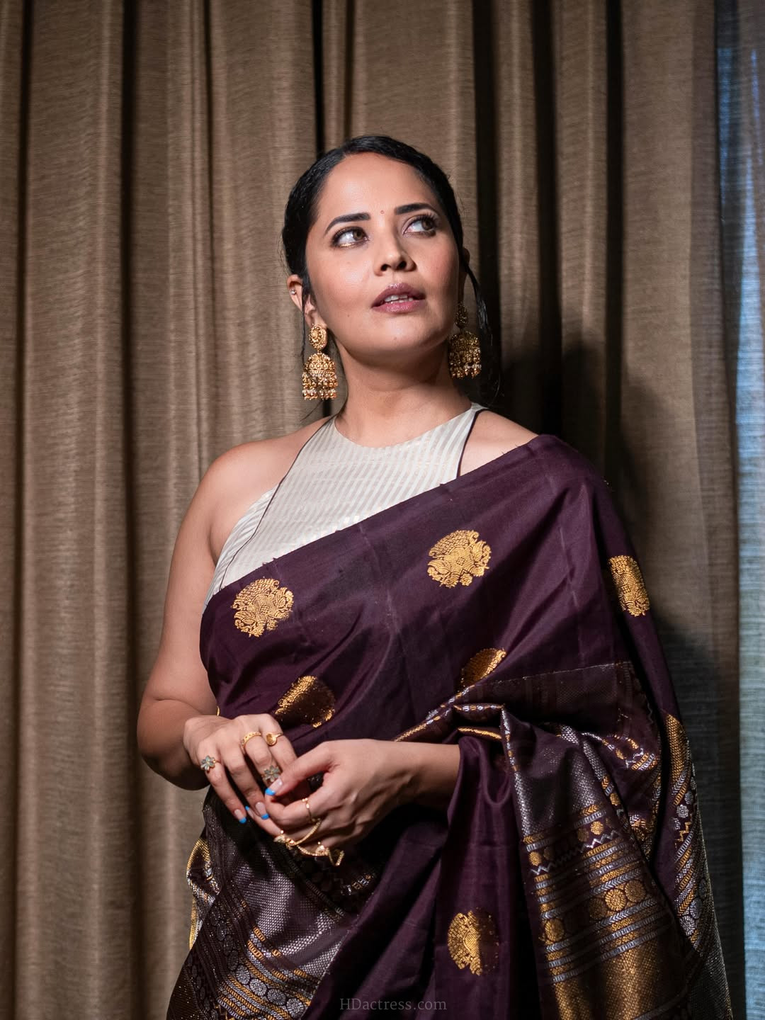 Anasuya Bharadwaj Latest Silk Saree Images