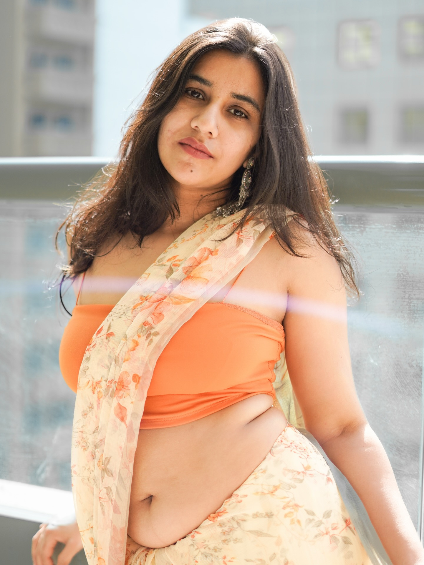 Hasi Wijethunga Latest Floral Saree Pics