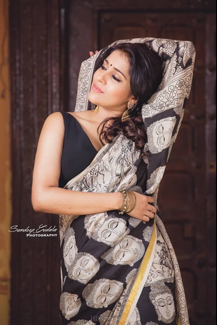 Rashmi Gautam Latest Printed Saree Images