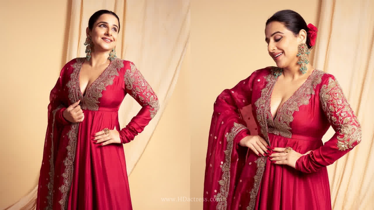 Vidya balan rocked the internet in a pink anarkali suit – latest photos..