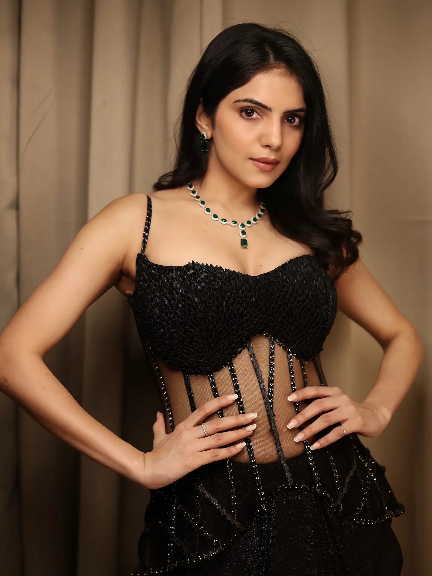 Beautiful Tollywood Actress Misha Narang Stills In Black Gown