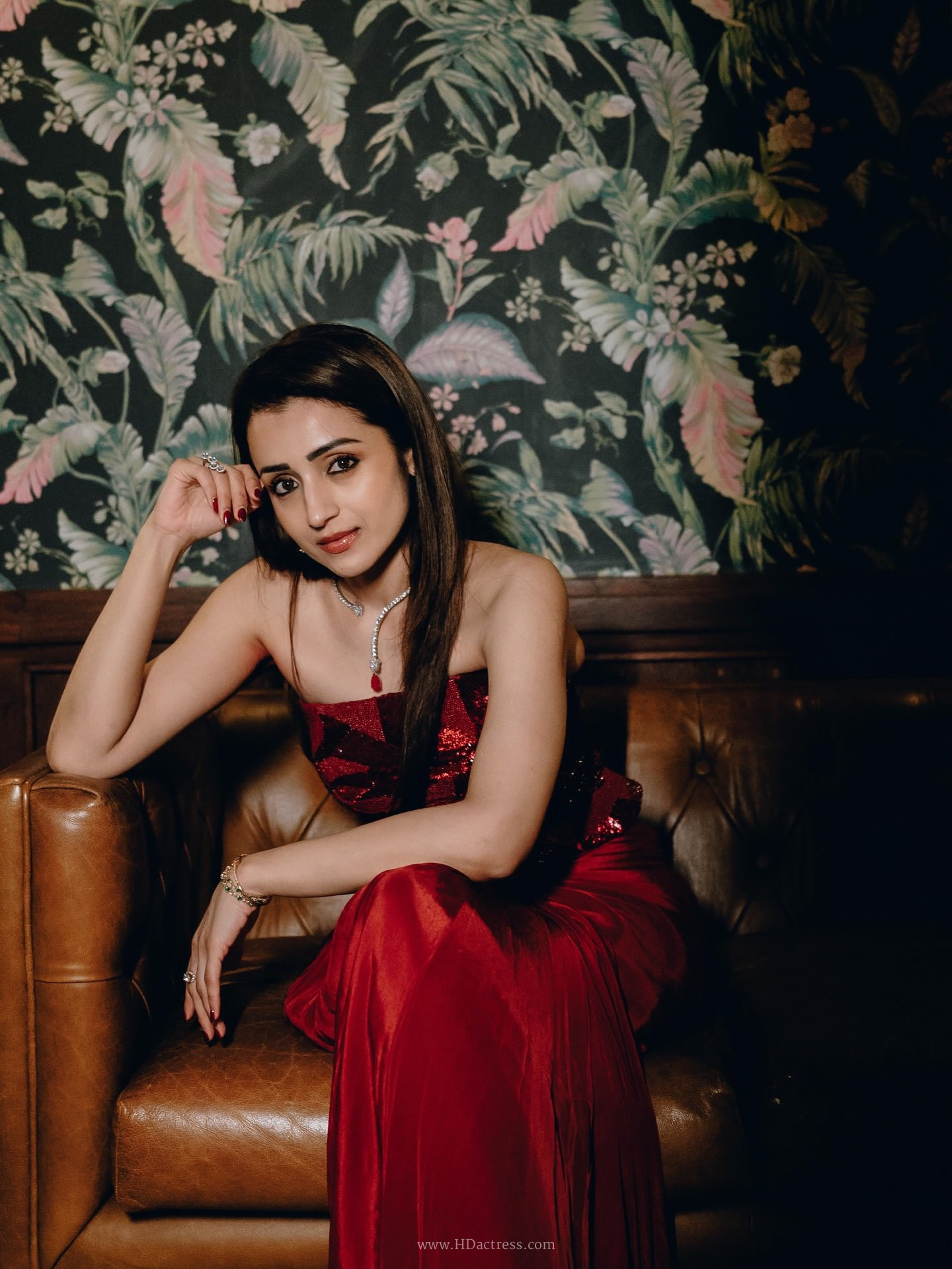 Trisha Krishnan in a Seductive Strapless Red Gown Look (See Photos)