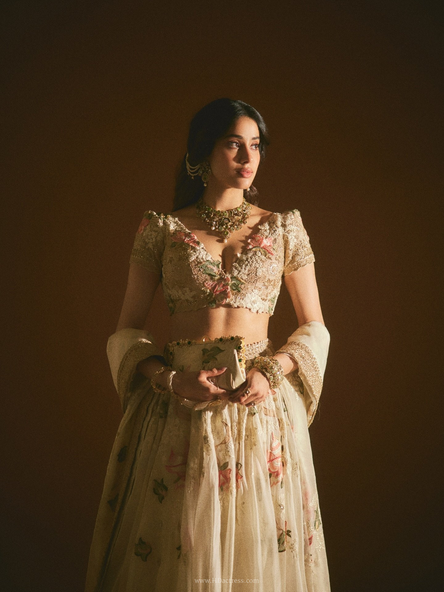 Janhvi Kapoor hot photos, Bollywood fashion, plunging neckline dress, viral celebrity photos, Janhvi Kapoor style, sexy evening gown, celebrity updates, trending look