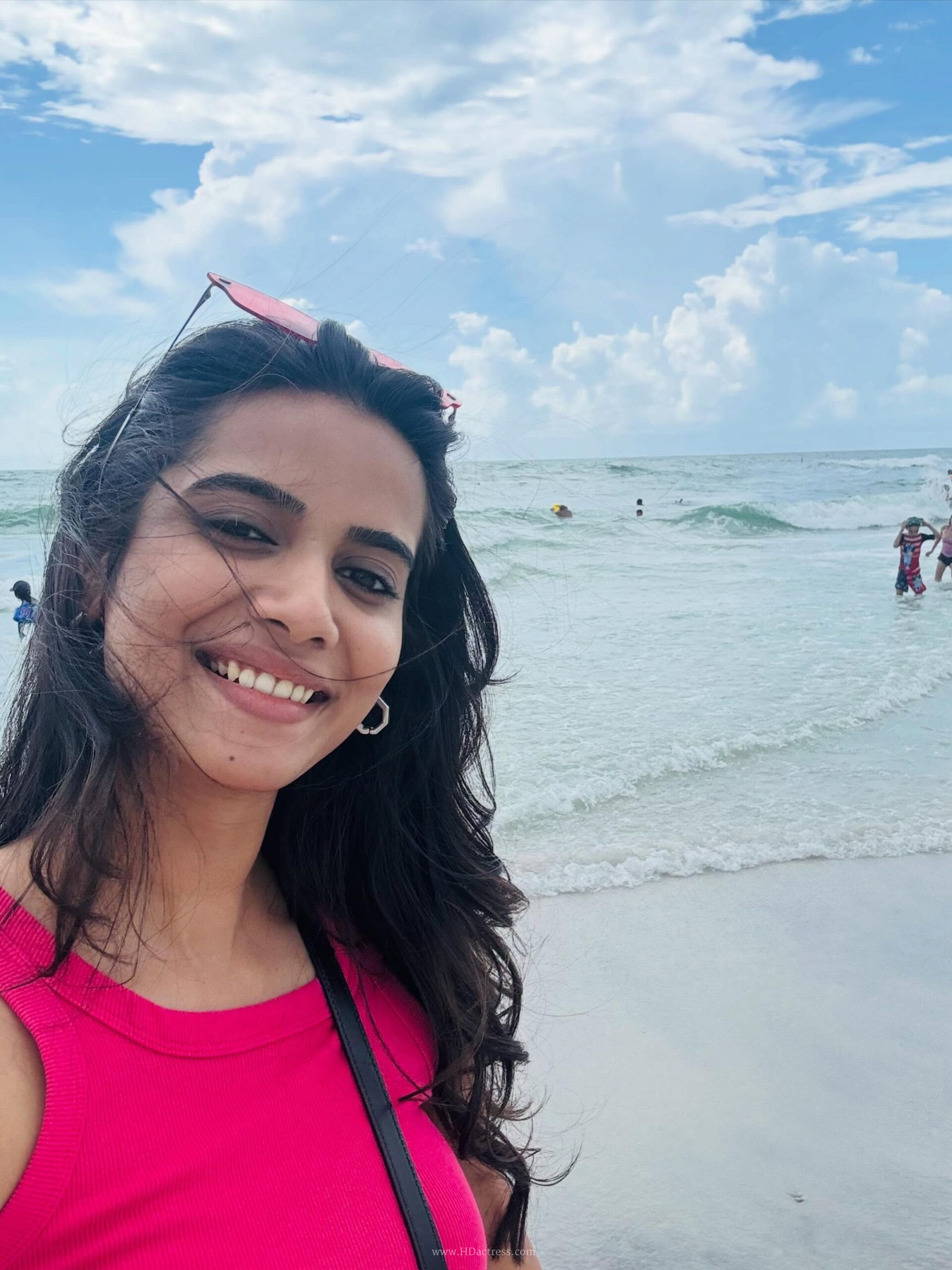 Sri Gouri Priya Red Tank Top Pics: Rising South Star Drops Jaw-Dropping Beach Look
