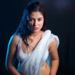 Rimi latest white cotton saree look