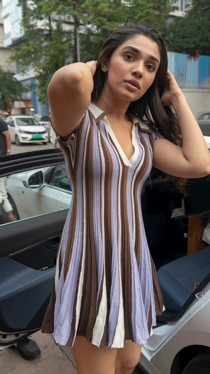 Krithi Shetty stepped out for a lunch and sweet enough to pose for the camera. ❤️ #KrithiShetty