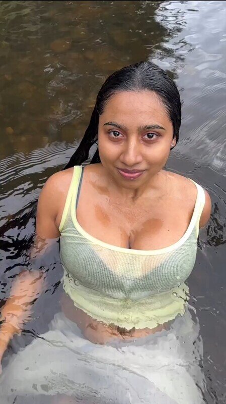 Malayalam cinema actress Anjana smiling for a candid close-up portrait, viral social media images.
