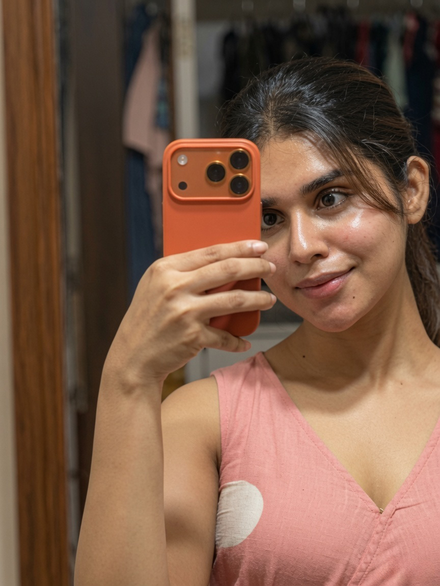Meenakshi just dropped all her cuteness through the selfie. ♥️ #MeenakshiGovindharajan