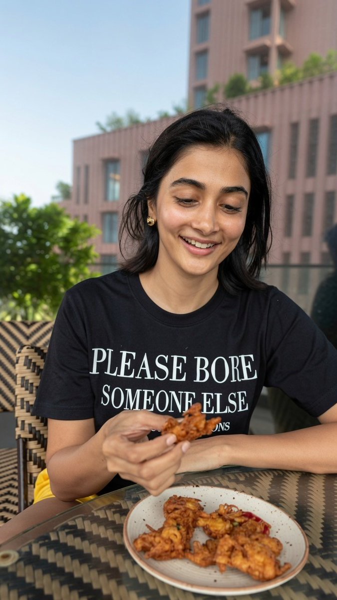 Pooja share her love for the rain and bhajji combination, we everyone love this right? ❤️ #PoojaHegde