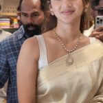 Sreeleela at a saree store opening event in Hyderabad. ❤️ #Sreeleela