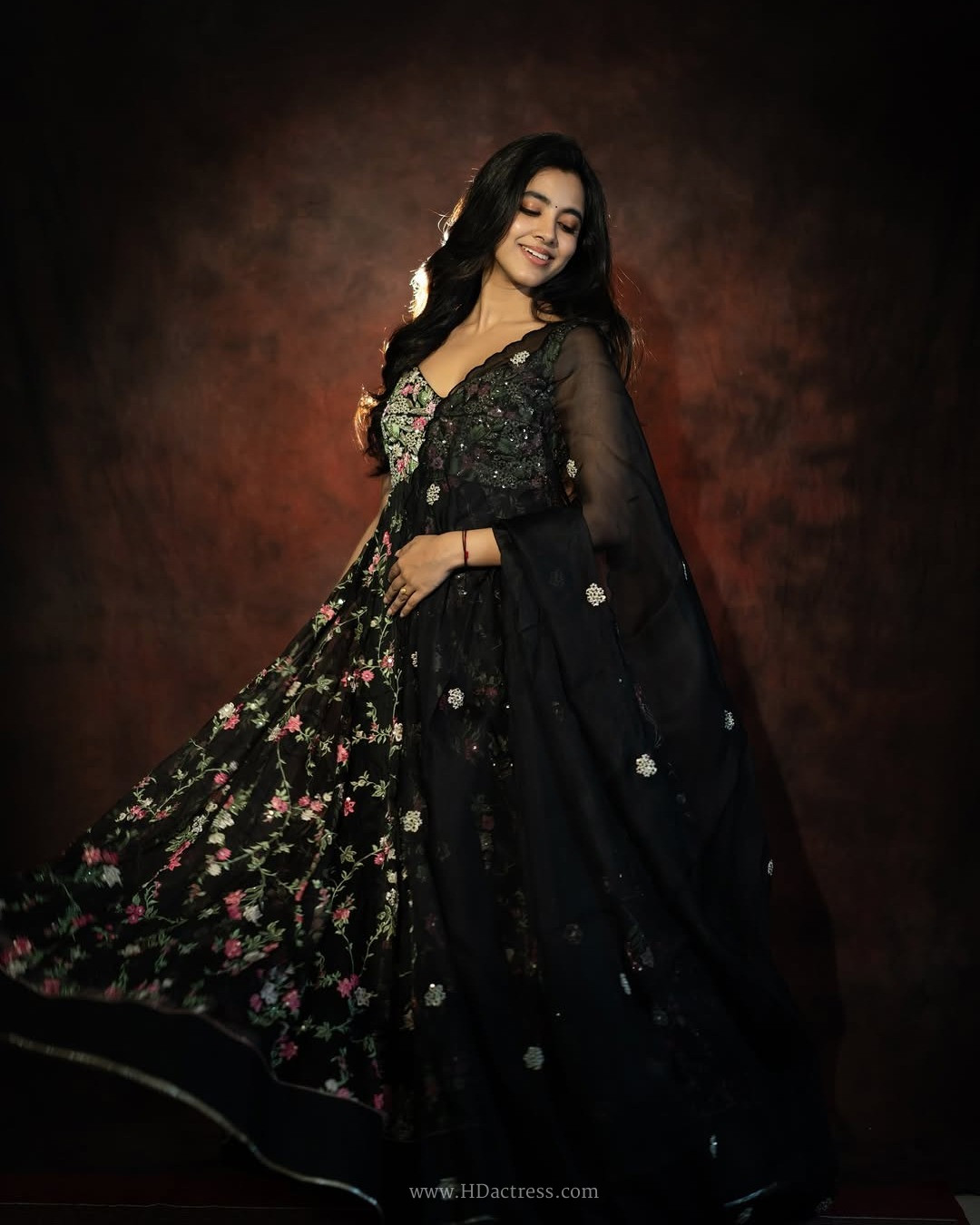 Shivani Nagaram in black georgette saree Shivani Nagaram in black georgette saree