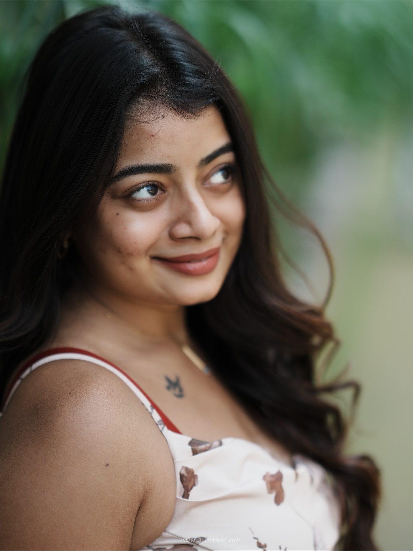 Nainika Anasuru in beige floral slip dress Nainika Anasuru in beige floral slip dress