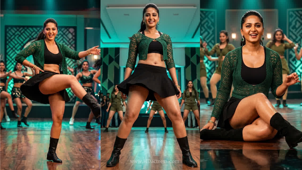 Anushka Shetty Sizzles in Green Lace Top and Black Skirt – Singam 2 Movie Stills - Image 1 Anushka Shetty Sizzles in Green Lace Top and Black Skirt – Singam 2 Movie Stills - Image 1