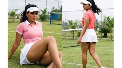 Anushka shetty looks sporty in pink tennis outfit