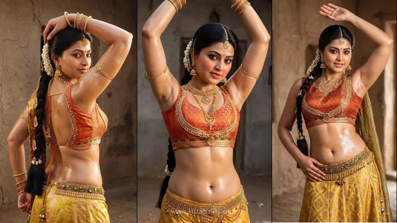 Sneha Looks Gorgeous In Red Blouse And Green Pattu Pavadai – AI Photos - Image 1 Sneha Looks Gorgeous In Red Blouse And Green Pattu Pavadai – AI Photos - Image 1